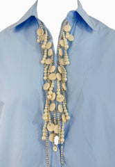 PINKO Camicia Popeline CAPIRAI Blu 104708A2PJ