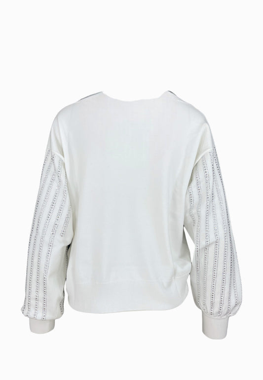 LIU-JO Maglia Chiusa Bianco CF5271MA96E