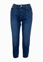 LIU-JO Jeans Carrot Risvolto Blu Denim UF5177D4874