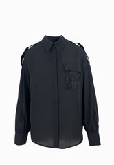 LIU-JO Camicia Tasche ECS Nero CF5210TS109