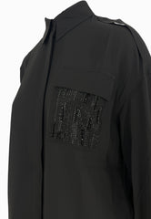 LIU-JO Camicia Tasche ECS Nero CF5210TS109