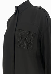 LIU-JO Camicia Tasche ECS Nero CF5210TS109