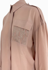LIU-JO Camicia Tasche ECS Rosa CF5210TS109