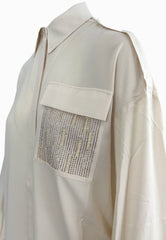 LIU-JO Camicia Tasche ECS Bianco CF5210TS109