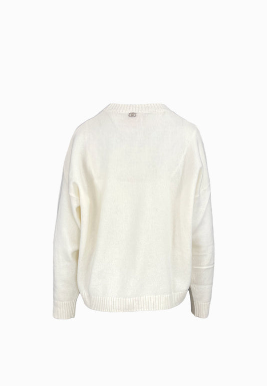 LIU-JO Maglia Chiusa ECS Bianco MF5039MS009