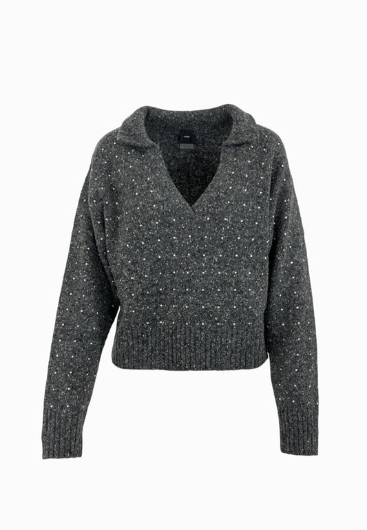 PINKO Polo Boucle NIBANI Grigio 105684A2U4