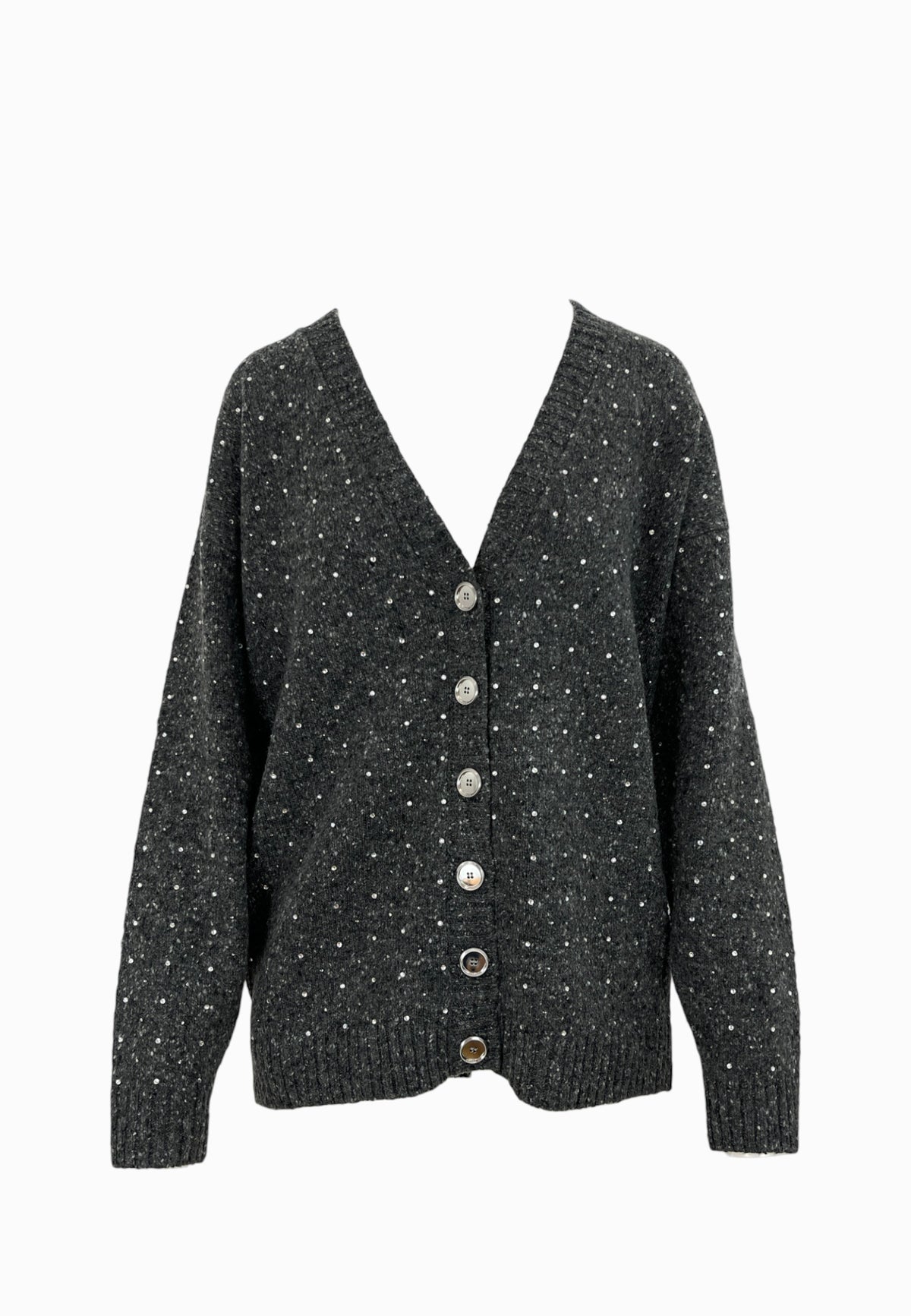 PINKO Cardigan Boucle MARCHE Grigio 105739A2U4