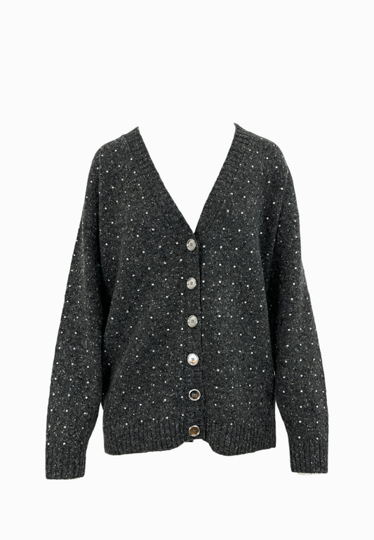 PINKO Cardigan Boucle MARCHE Grigio 105739A2U4