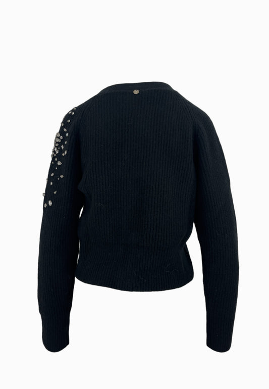 LIU-JO MAGLIA APERTA NERA CF5149MA74Q 22222