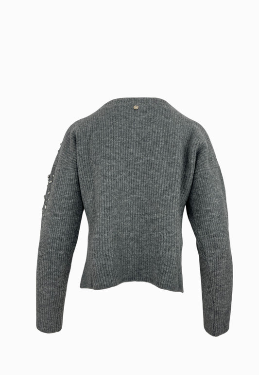 LIU-JO MAGLIA GREY MELAN CF5150MA74Q 02056