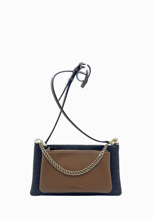 MICHEAL KORS BORSA TRACOLLA MARRONED LOGATO