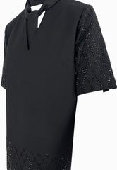 PINKO LIPOGRAMMA ABITO NERO STRASS 105523A2PO Z99