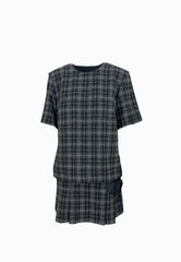 PINKO ALETA ABITO CHECK MULTI NERO 106146A36M ZC8