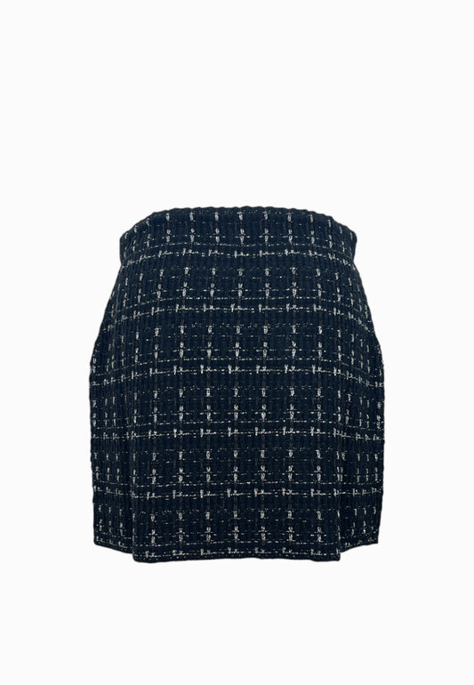 LIU-JO GONNA MAGLIA NERA-ARGENTO