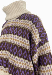 LIU-JO MAGLIA DOLCEVITA VIOLET-BEIGE