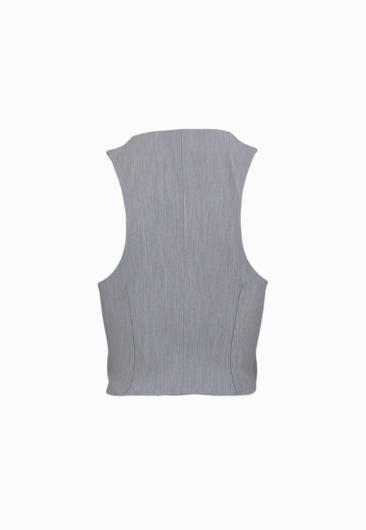 PATRIZIA PEPE GILET GRAY MELANGE