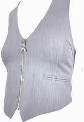 PATRIZIA PEPE GILET GRAY MELANGE