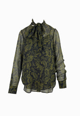 MICHEAL KORS CAMICIA STAMPA NERO-VERDE