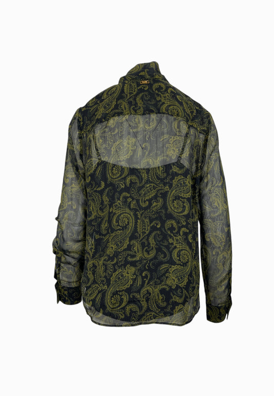 MICHEAL KORS CAMICIA STAMPA NERO-VERDE