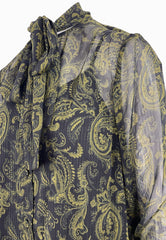 MICHEAL KORS CAMICIA STAMPA NERO-VERDE