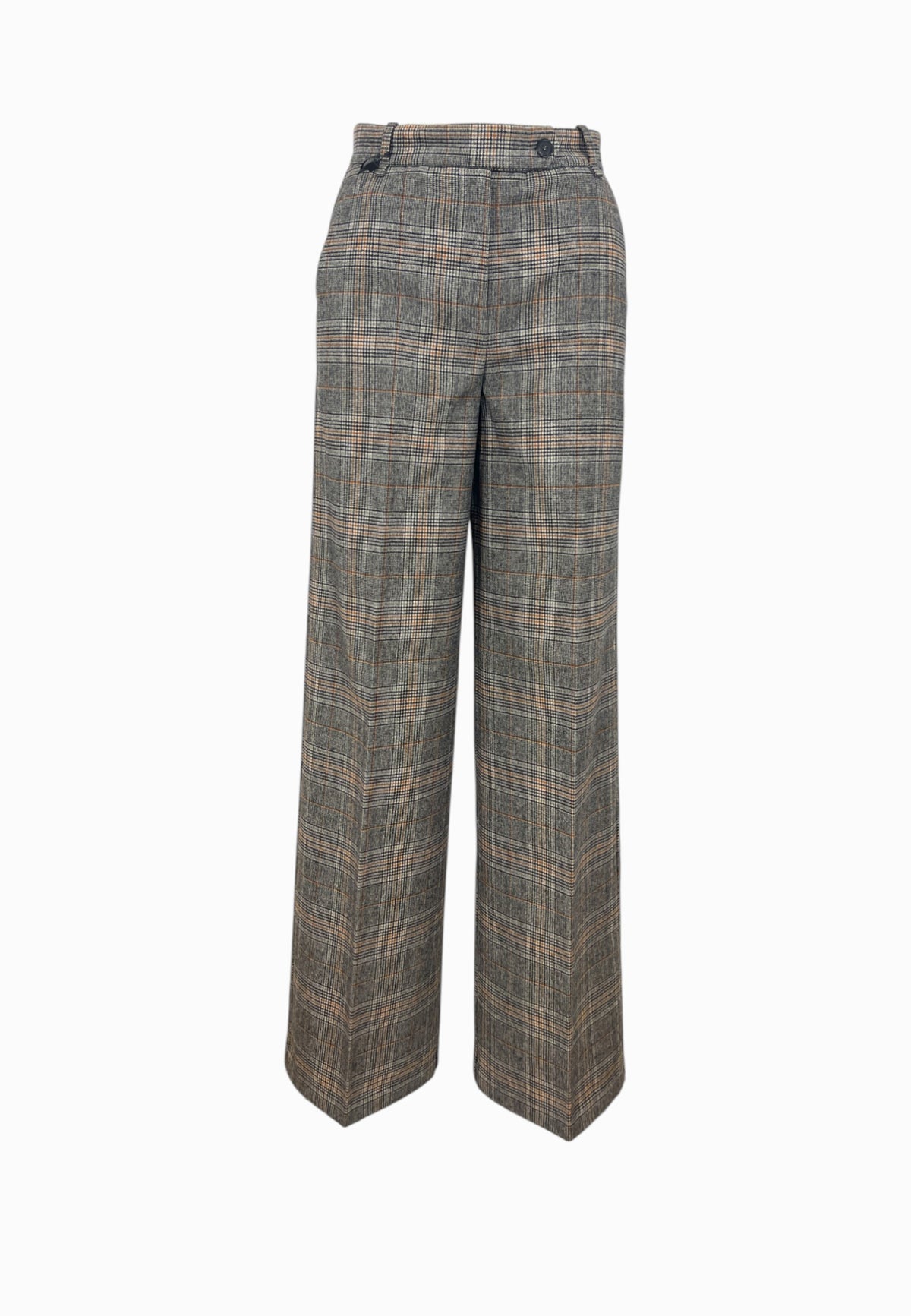 PINKO BLANCA PANTALONE CHECK MARRONE