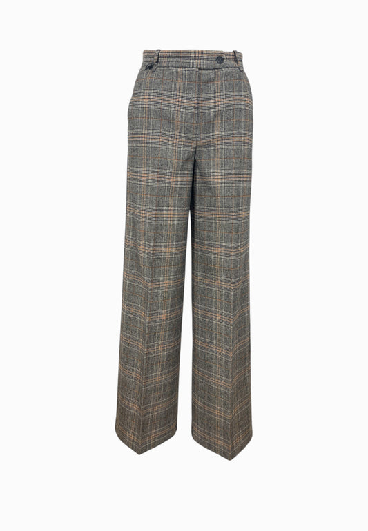 PINKO BLANCA PANTALONE CHECK MARRONE