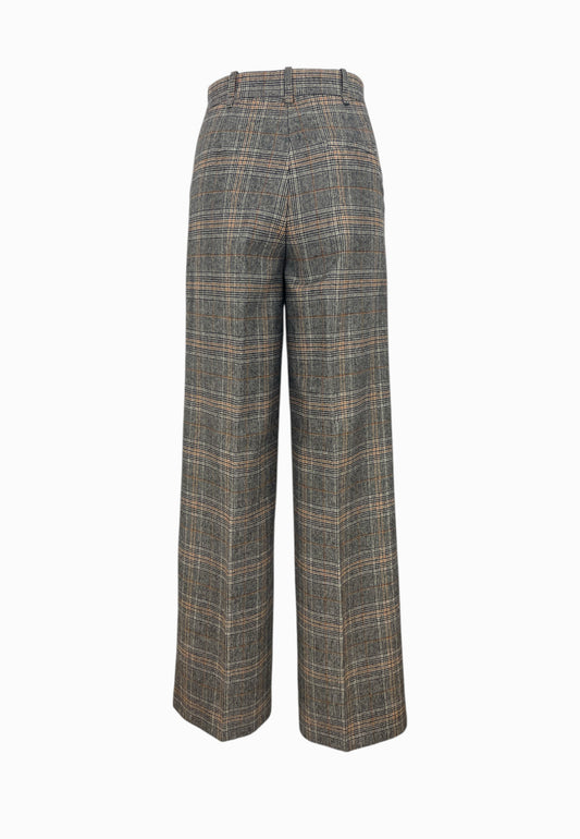PINKO BLANCA PANTALONE CHECK MARRONE