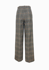 PINKO BLANCA PANTALONE CHECK MARRONE