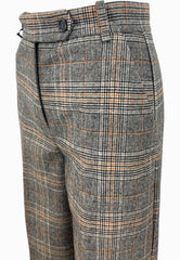 PINKO BLANCA PANTALONE CHECK MARRONE