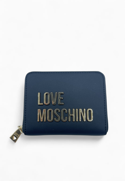 LOVE MOSCHINO PORTAFOGLIO NERO GALV. ORO