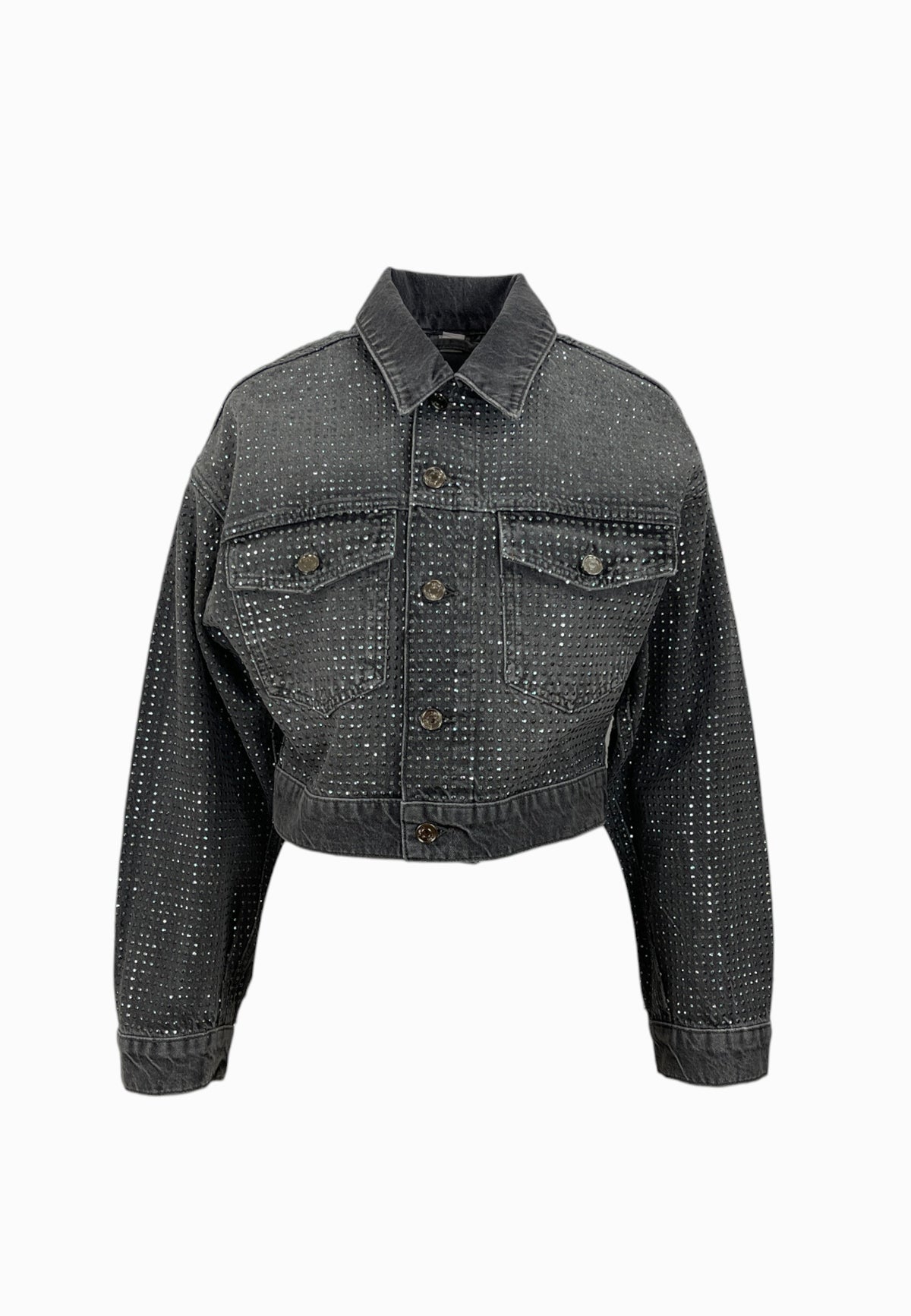 LIU-JO GIUBBINO FULL STRASS GRIGIO