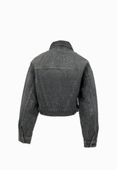 LIU-JO GIUBBINO FULL STRASS GRIGIO