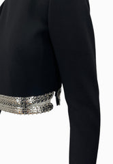 PINKO YANIRA TOP CREPE NERO