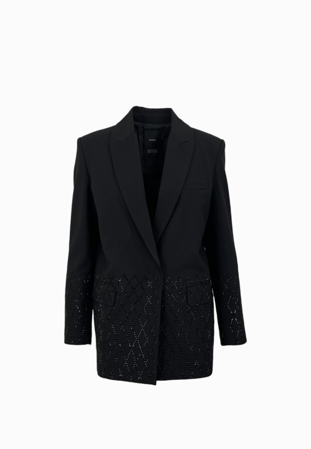 PINKO LASER GAME GIACCA CON STRASS NERO