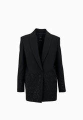 PINKO LASER GAME GIACCA CON STRASS NERO