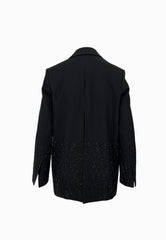 PINKO LASER GAME GIACCA CON STRASS NERO