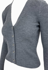 PINKO NEW TILACINO CARDIGAN LOGO GREY