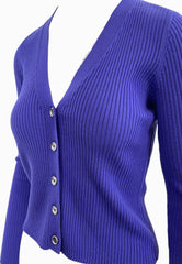 PINKO NEW TILACINO CARDIGAN LOGO PURPLE