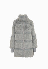 PATRIZIA PEPE ECOPELLICCIA GRAY MELANGE