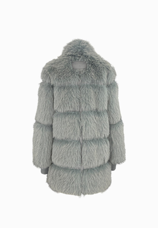 PATRIZIA PEPE ECOPELLICCIA GRAY MELANGE