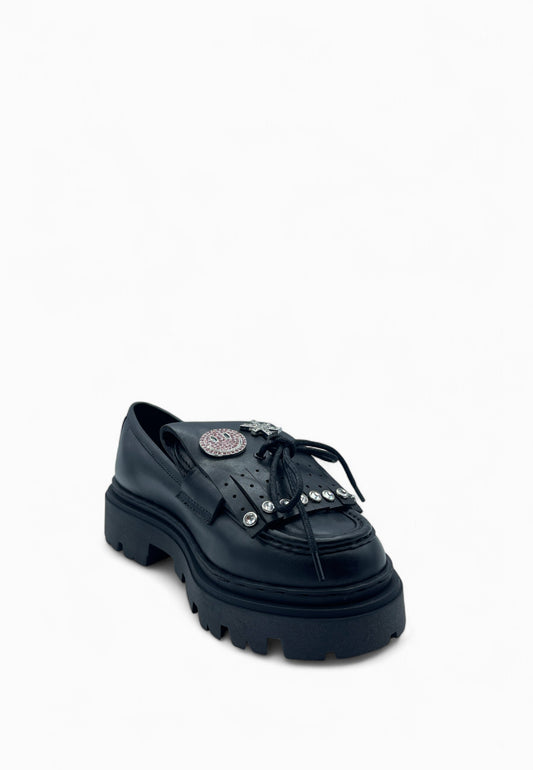 JOHN RICMOND MOCASSINO CON STRASS NERO