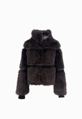 PATRIZIA PEPE ECOPELLICCIA CORTO CIOCCOLATO