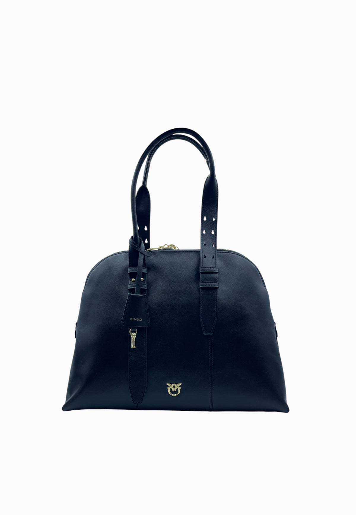 PINKO BOWLING BAG VITELLO NERO