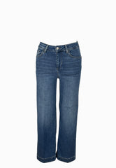 LIU-JO JEANS FLARE CROPPED BLUE