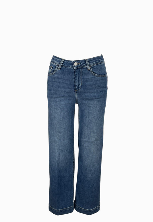 LIU-JO JEANS FLARE CROPPED BLUE