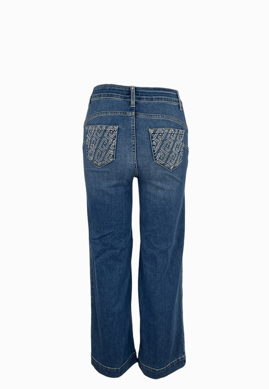 LIU-JO JEANS FLARE CROPPED BLUE