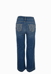 LIU-JO JEANS FLARE CROPPED BLUE