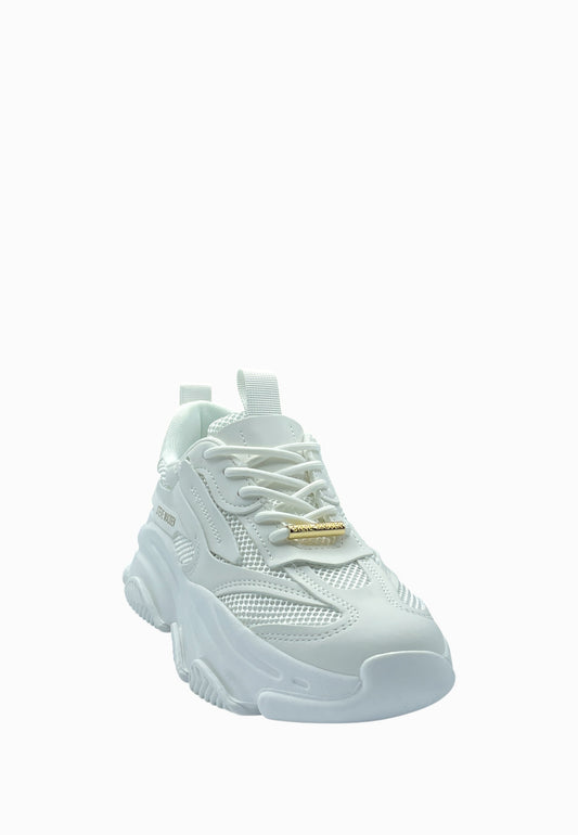 STEVE MADDEN POSSESSION SNEAKER WHITE-GOLD