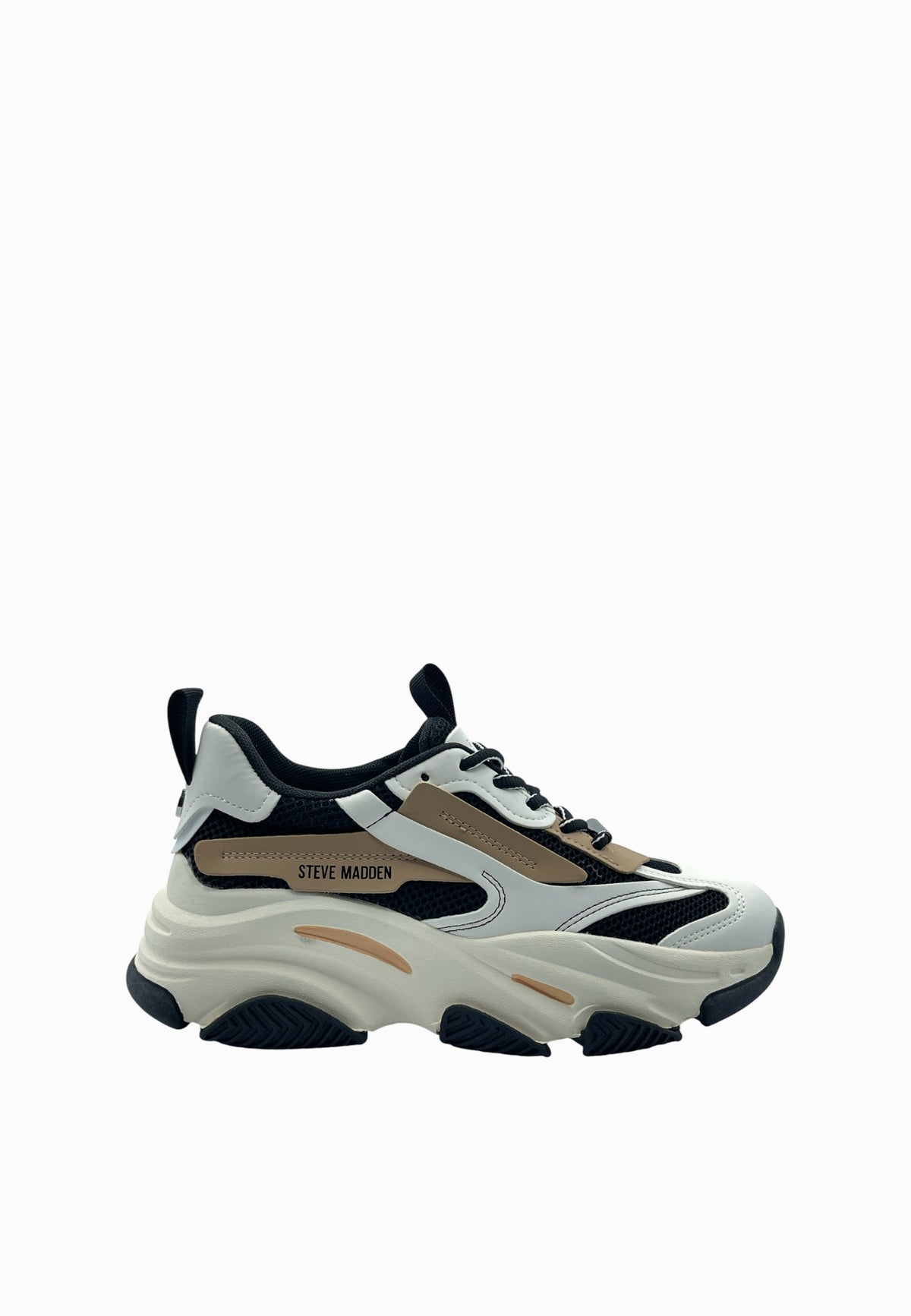 STEVE MADDEN POSSESSION SNEAKER BLACK TAN