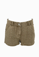 PINKO SCAPIGLIATA SHORT DENIM BROWN